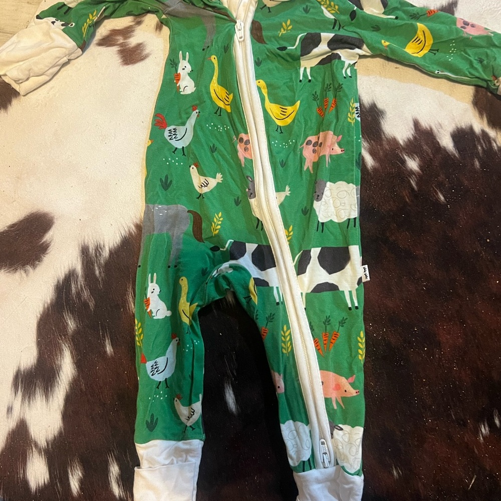 Farm Animal Print Kids One Piece Little Sleepies